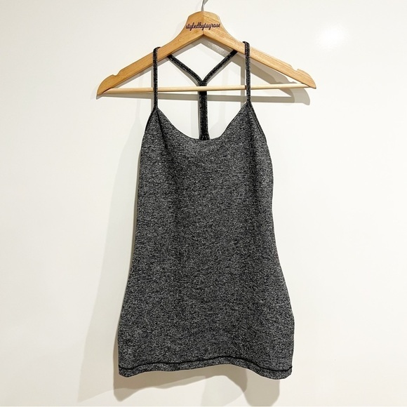 Lululemon Power Pose Tank Top Heathered Black - Picture 4 of 8